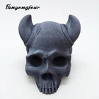 Силиконовая форма, 3D Рог черепа, сделай сам, форма для помадки ручной работы, форма для торта, пластырь из смолы, форма для шоколадной свечи, бесплатная доставка