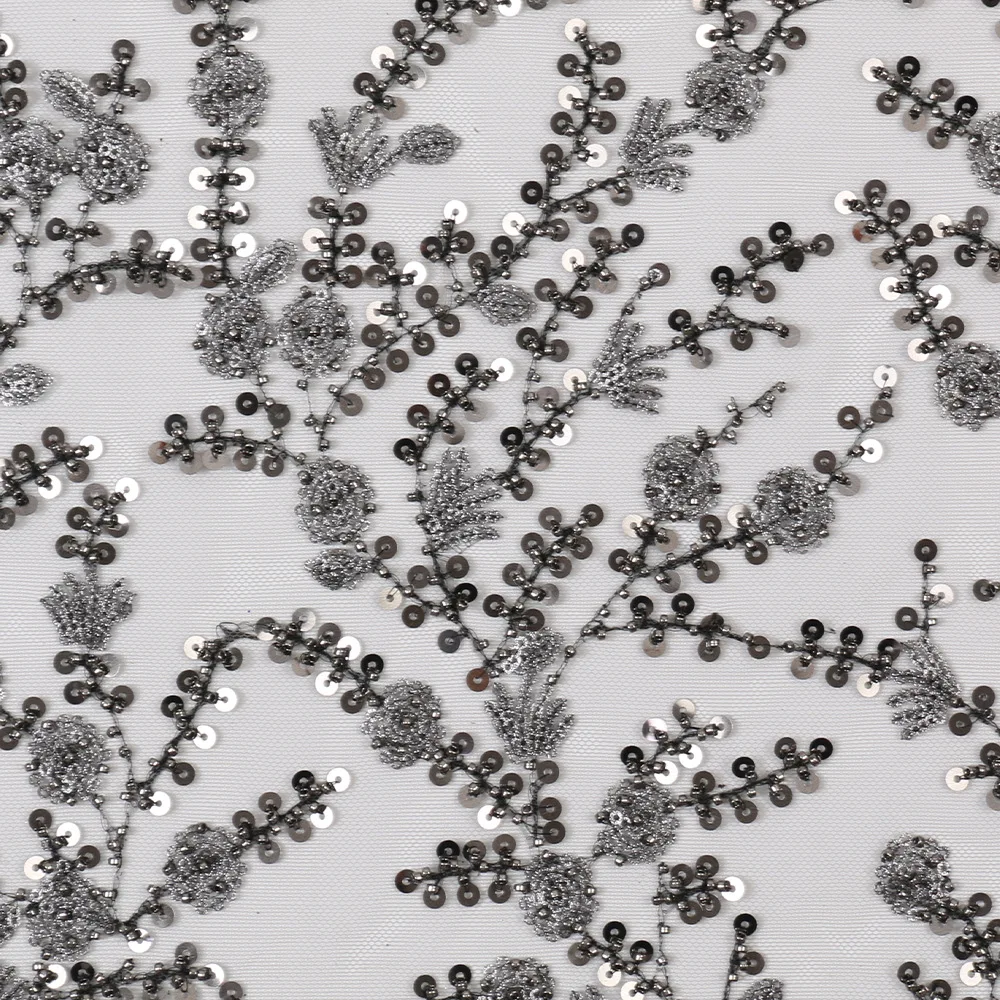 

YILIBER Lot French Eyelash Lace Fabric 130cm White Black Diy Exquisite Lace Embroidery Clothes Wedding Dress Accessories