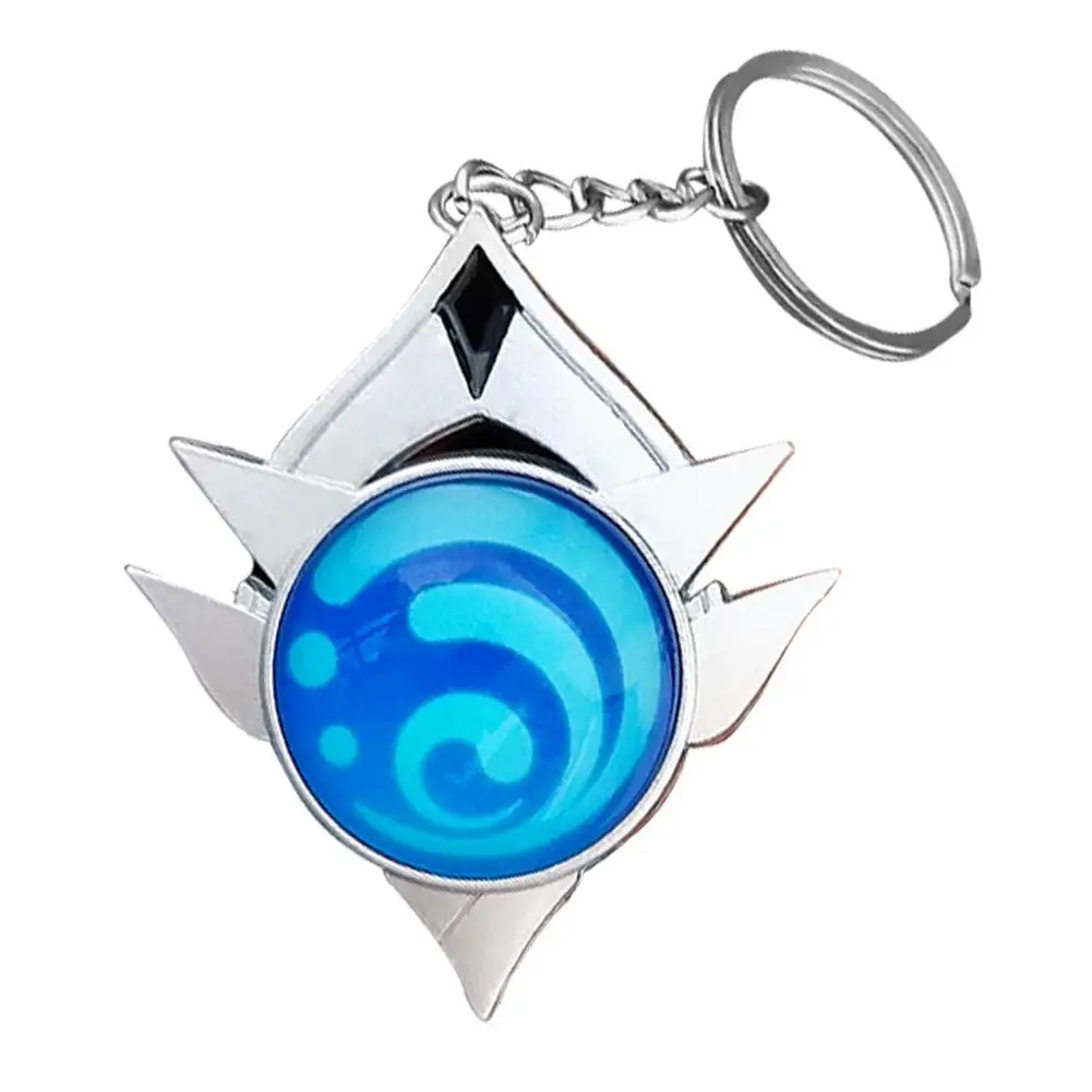 

Genshin Impact Keychain 7 Element 4Styles Weapons Eye Of Original God Toy Luminous Genshin Impact Vision Fashion Cosplay Pendant