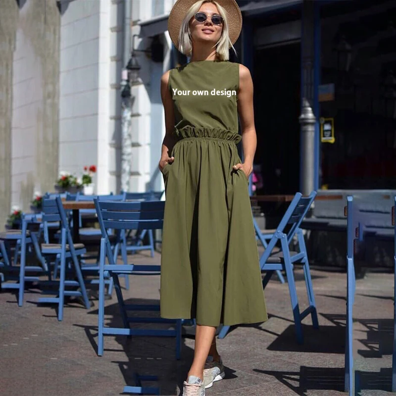 Женское винтажное длинное летнее платье зеленые вечерние платья без рукавов с