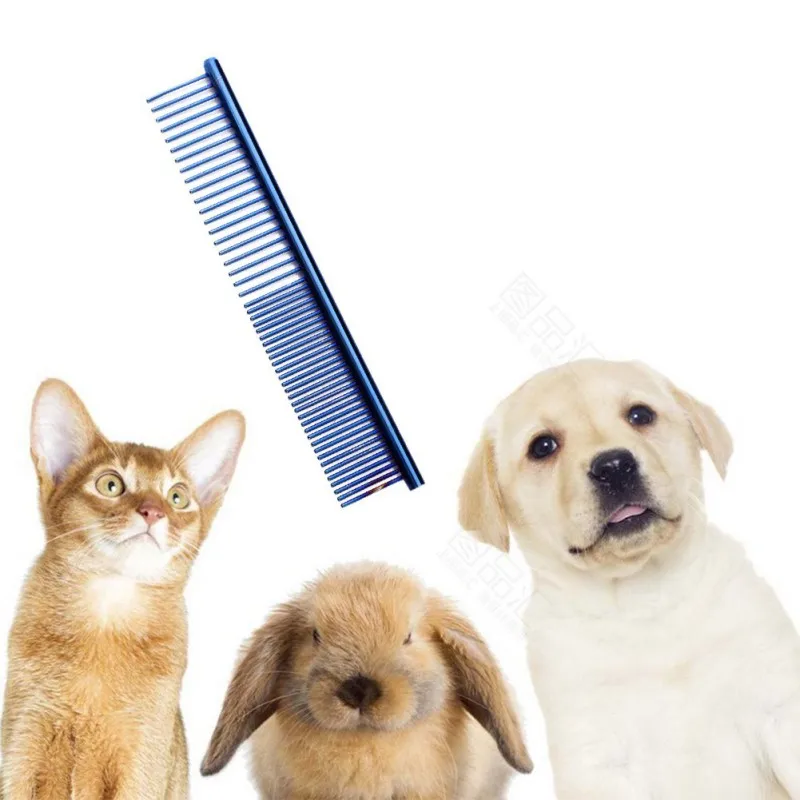 

Профессиональная расческа для собак, стальная Расческа для ухода, щетка для чистки собак, кошек, стальная игла, гребень для ухода, густая стр...