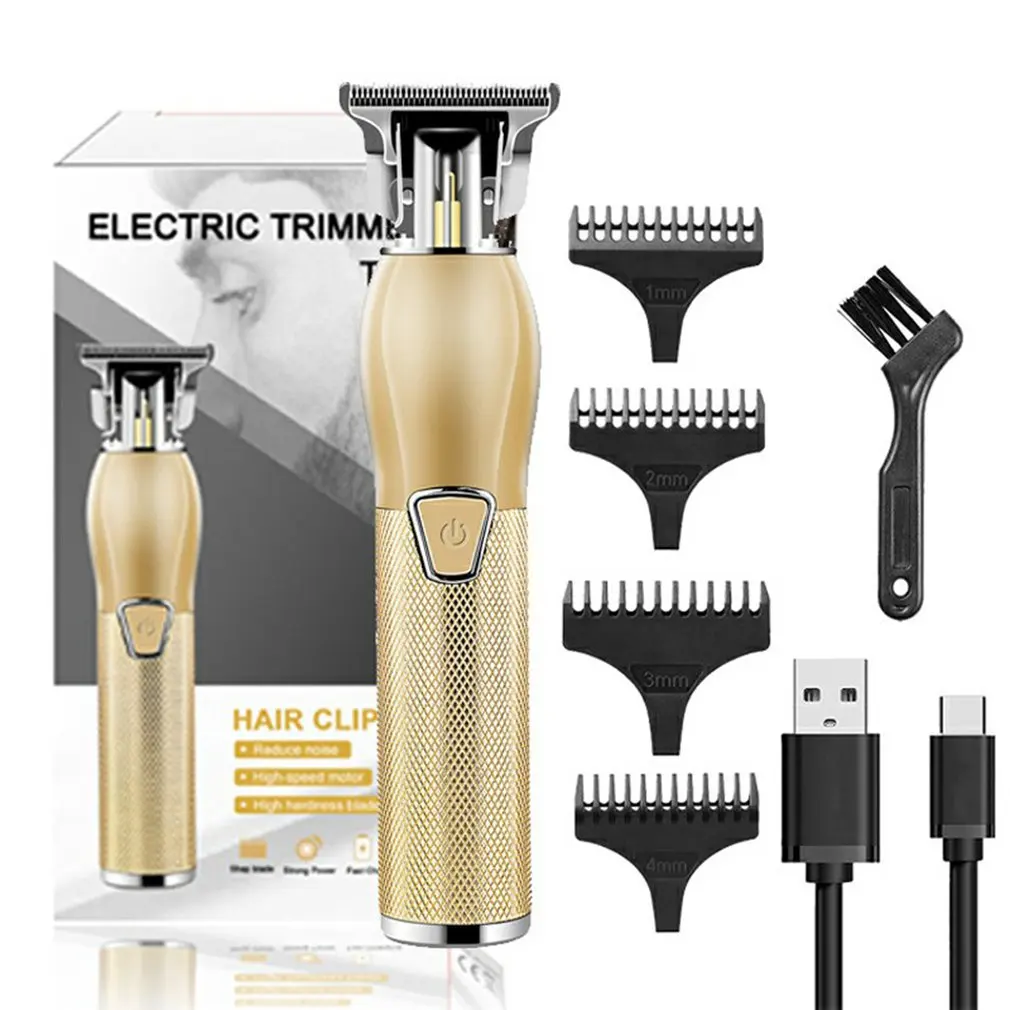 

T Bald Head Hair Clipper Mower Rechargeable Trimmer T-Outliner Barber Shaving Machine Vintage Cordless Haircut Men Cutter Shaver