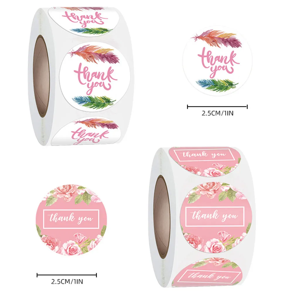 

500pcs/roll Sunflower Thank You Stickers For Seal Labels Gift Packaging Stickers Birthday Party Offer Stationery Sticker