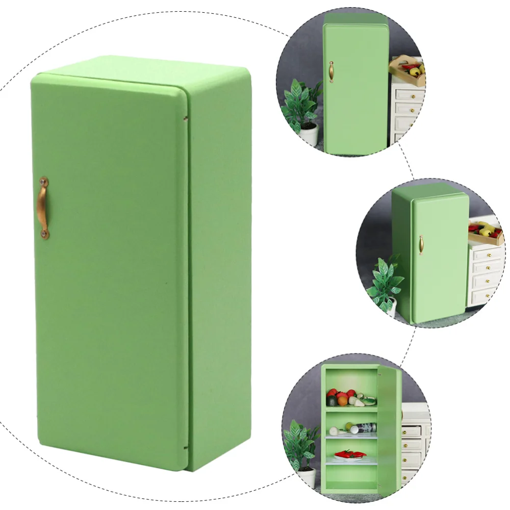 

1Pc Doll House Fridge Doll House Accessories Furniture Fridge Model Decor