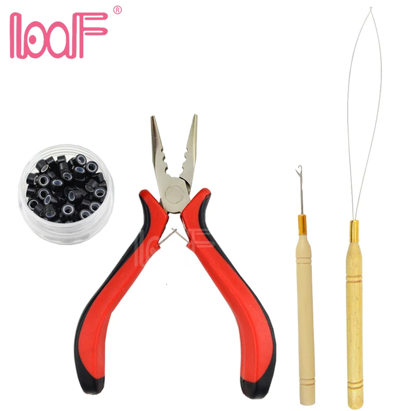 Набор инструментов для наращивания волос 100 шт. + 3 плоскогубцев 1 игла вытягивания