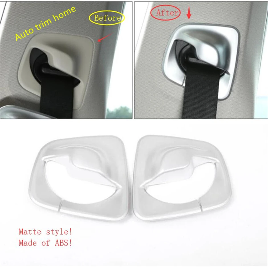 

ABS Pearl Chrome Car Seat Belt Decoration Buckle Cover Trim 2 Pcs For BMW 5 Series G30 530I 540i 2017 2018 2019 2020 2021