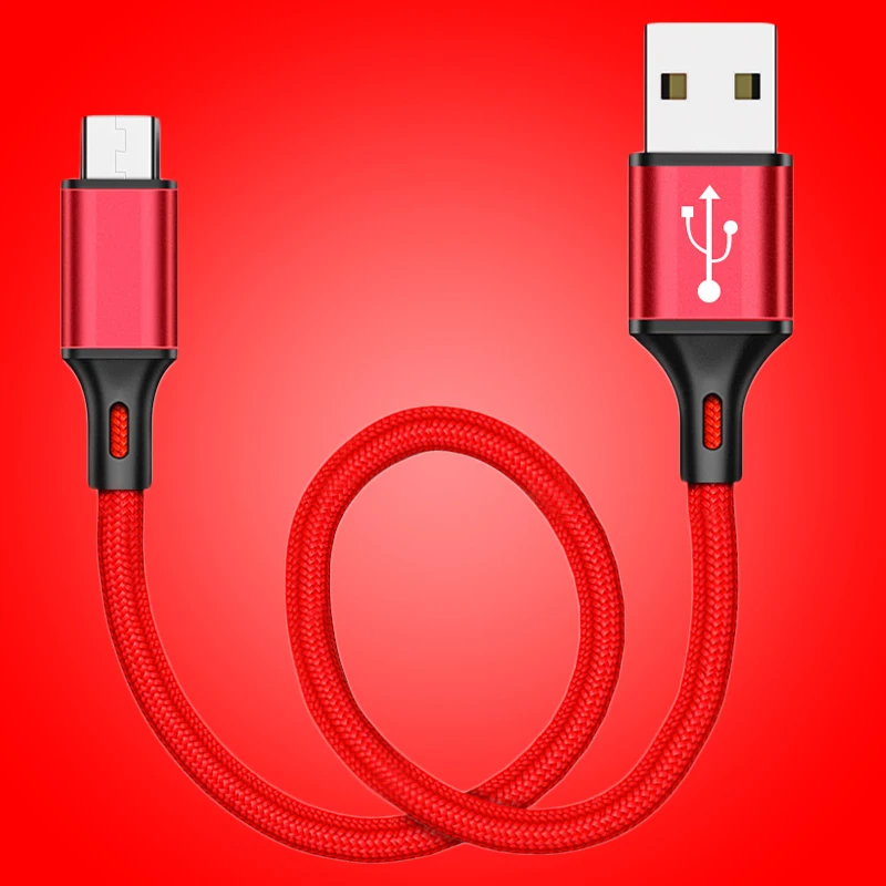 Новый 0 25 м 8Pin Type C Micro нейлоновый USB кабель для iPhone 8X7 6 6S Plus iOS 10 9 8 Samsung Nokia быстрой