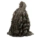 3D камуфляжные костюмы снайперская охотничья одежда moro camuflagem рубашка ghillie костюм листья пончо плащ невидимка плащ Униформа Военная