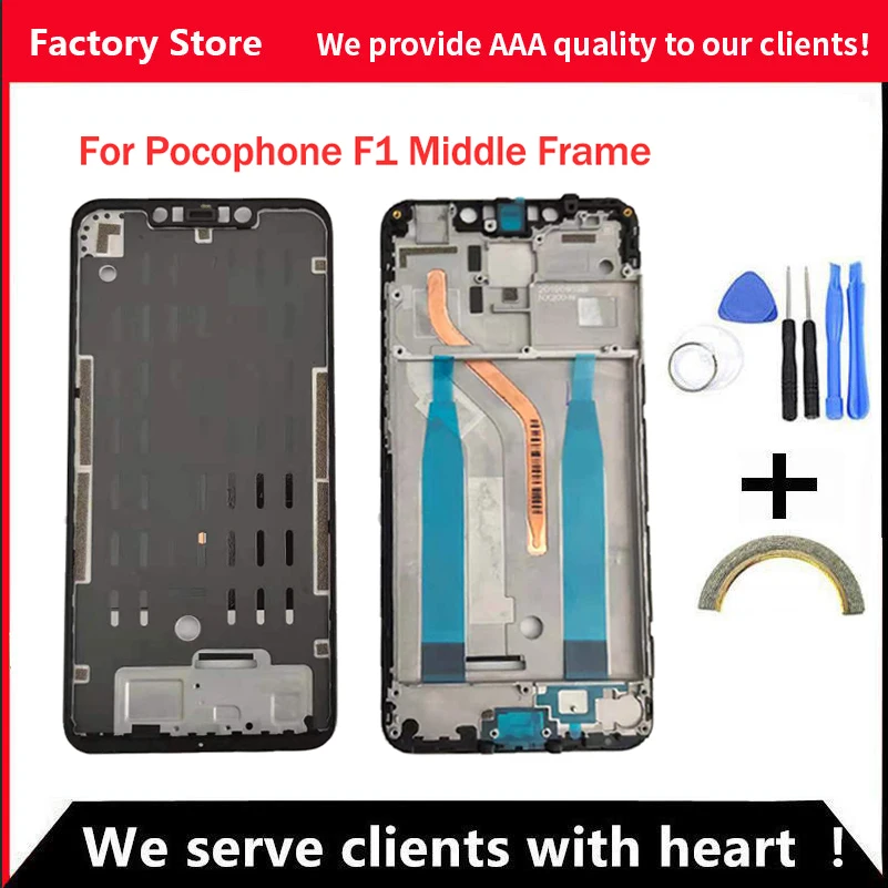 

Оригинальная средняя рамка для Xiaomi Pocophone F1 средняя рамка Корпус крышка для Xiaomi Poco F1 средняя рамка