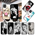 Чехол для телефона Apple IPhone 12 Mini 11 Pro XR X MAX SE XS 4 5 6 6S 7 8 E Plus, черный чехол-бампер, Модный чехол, Мэрилин Монро
