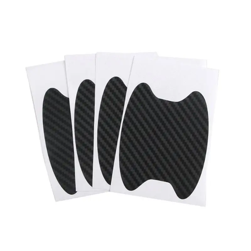 

Freeshipping 4Pcs Handle Anti Scratch Stickers Universal Carbon Fiber Auto Door Handle Film Stickers Decals Accessories For Car