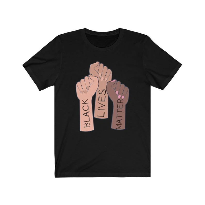 

Black Lives Matter shirt I Can't Breathe Cotton tshirt We Have Justice For All shirt Respect all colors