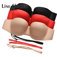 womens slightly lined lift support invisible seamless plunge strapless bra adjustable strap brassiere