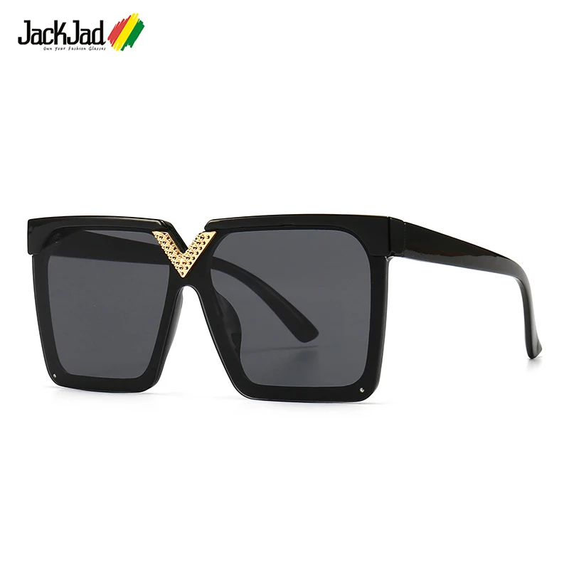 

Солнцезащитные очки JackJad женские, винтажные классические, большие, квадратные, градиентные, с роскошными украшениями, брендовые дизайнерск...