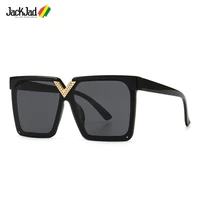 jackjad vintage classic oversized square style gradient sunglasses women luxury decoration brand design uv400 sun glasses 21011