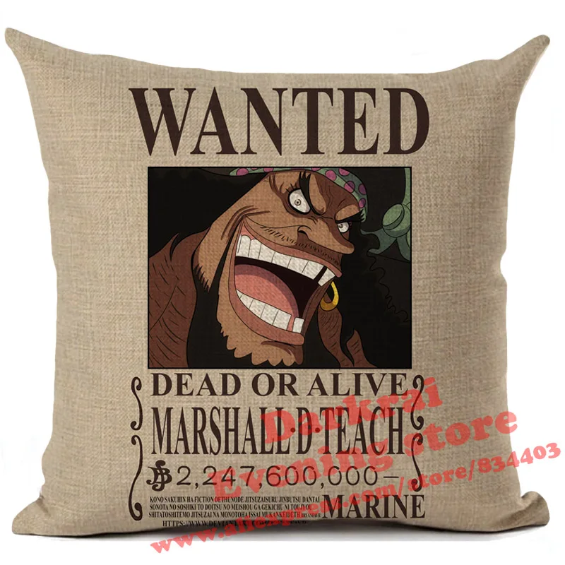 14 Аниме one piece Wanted Order Чехлы для подушек, Мультяшные украшения для дома, гостиной, дивана, поясные подушки, декоративная наволочка - Цвет: 14