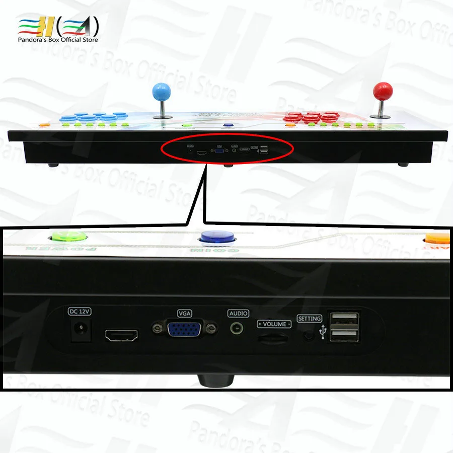 

Original Pandora Box DX 3000 in 1 console Save game progress High score record support 3P 4P game can add 5000 games 3D tekken