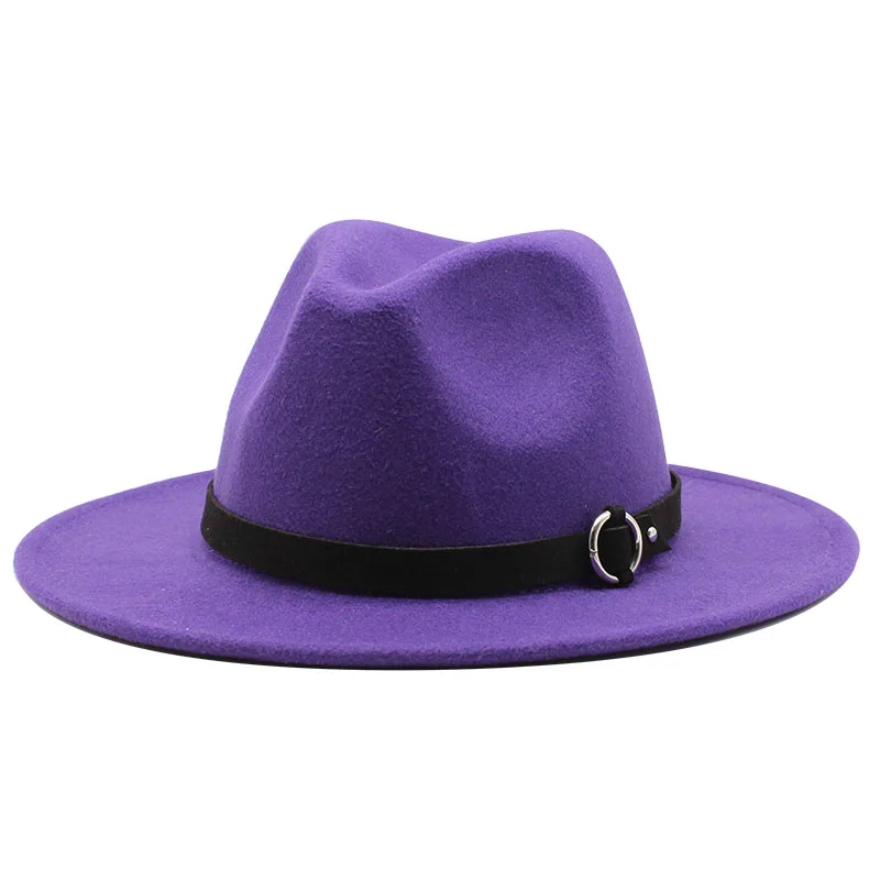 Seioum для женщин и мужчин с широкими полями шерсть фетр Джаз Fedora шляпы Панамы Стиль