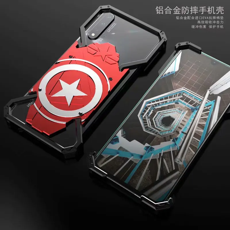 Металлический Чехол Super Hero для Huawei P30 Pro P20 Lite P10 P9 Plus Nova 5 5i 4 3 3i 3e 2 2S чехол с кольцом для телефона с изображением Человека-паука