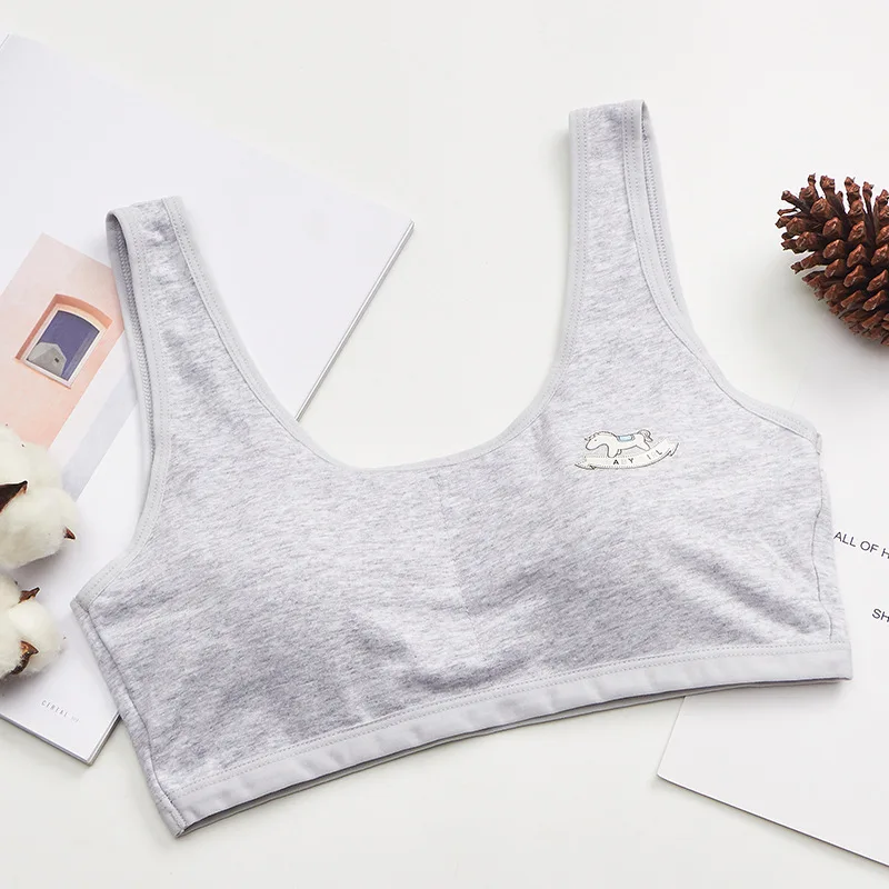 Тренировочный бюстгальтер для девочек 10 18 лет с принтом лошадей модное удобное