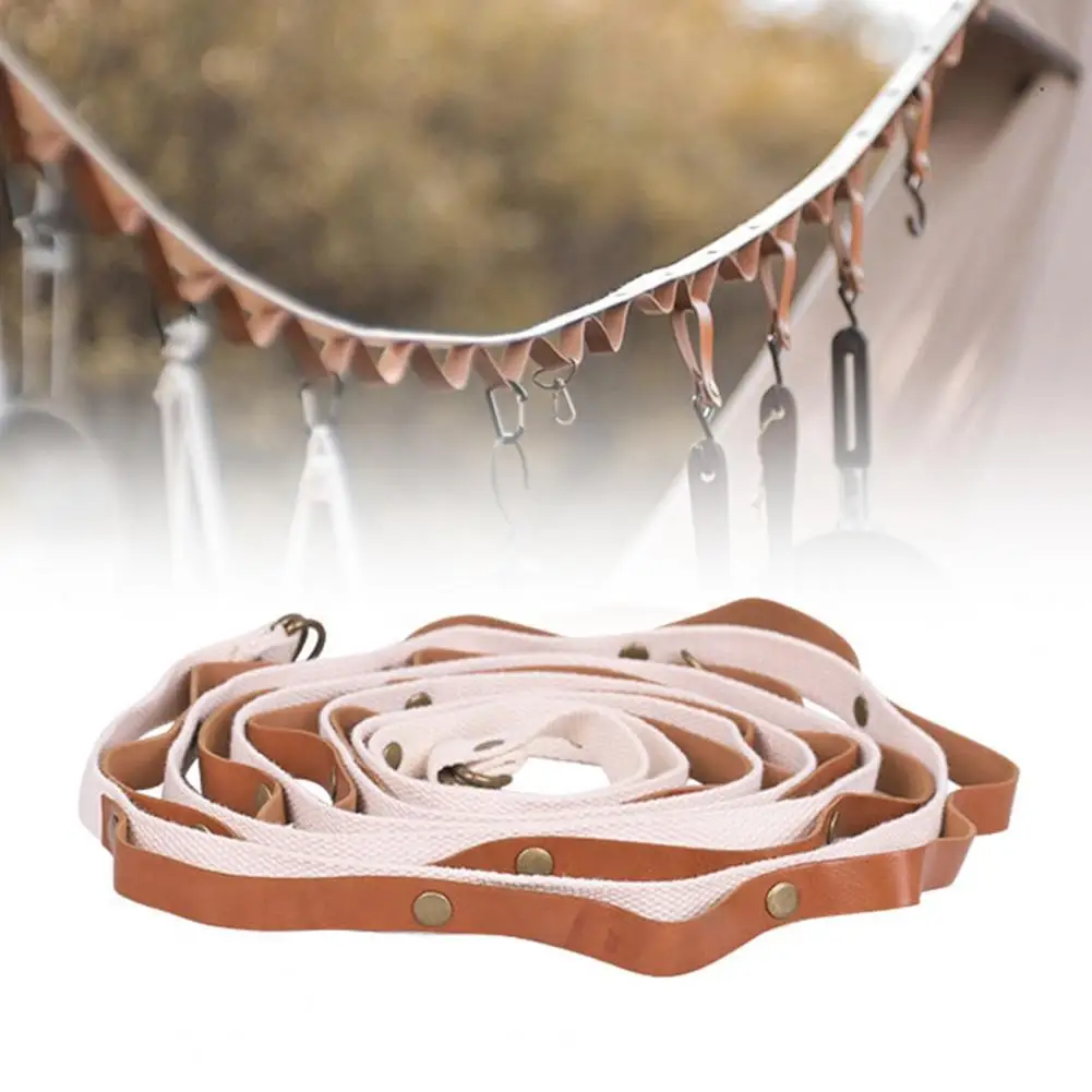 

Линия для стирки, многофункциональная, легко хранить, лента, кожаная веревка для пикника, подвесная веревка для альпинизма