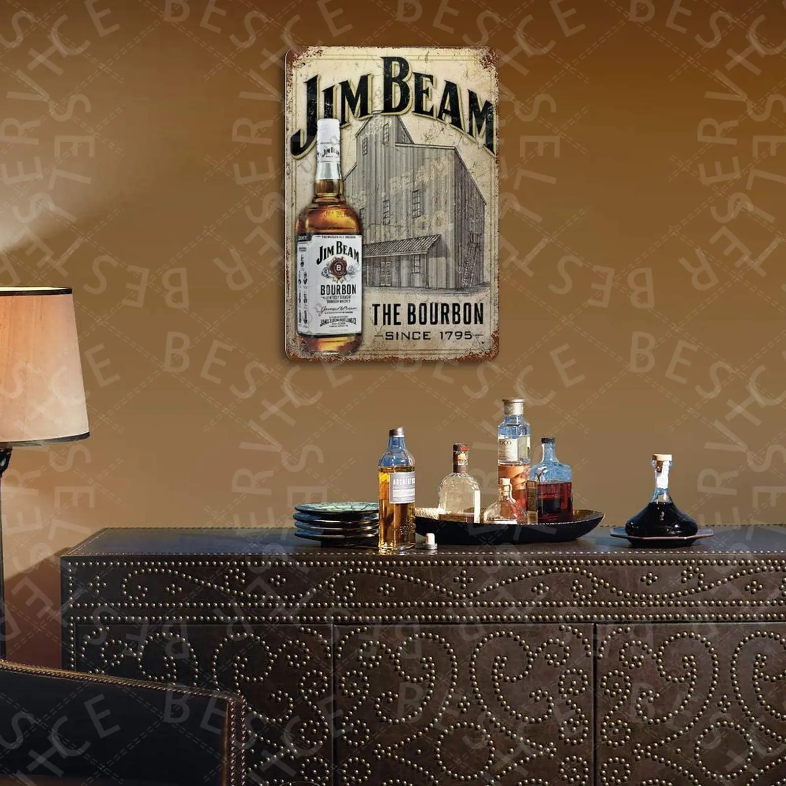 

Beam Whiskey Bourbon Tin Sign Plaque Plate Wall Decor Casino Decorative Plates Metal Pub Metal Vintage For Bar Pub Club