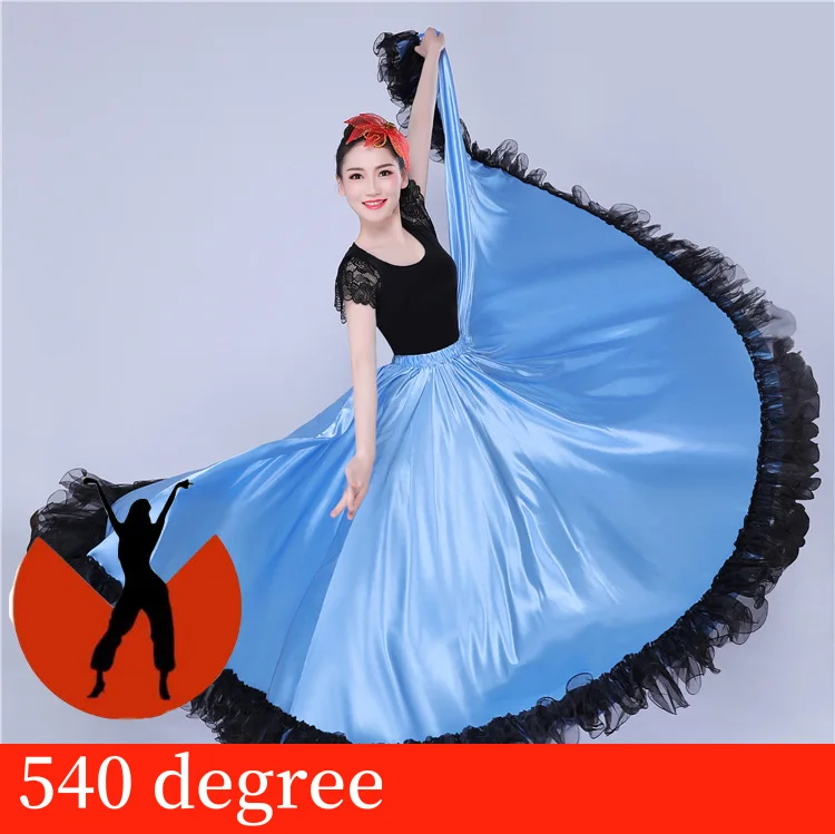 Танцевальный Костюм для фламенко для женщин Vestido Sevillana Gypsy Испания Фламенго леди танцевальное платье юбки фламенко сценическая танцевальная одежда SL1447 - Цвет: style 4 540