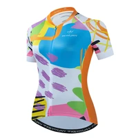 keyiyuan 2022 pro team womens short sleeve mtb cycling jersey tops bike shirts ladies bicycle clothing camisa ciclismo feminina