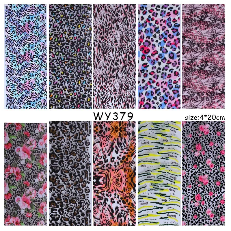 

10 штук сексуальных леопардовых цветов, цветочный дизайн, украшения для ногтевого дизайна, «сделай сам», полный ползунок, аксессуары для укр...