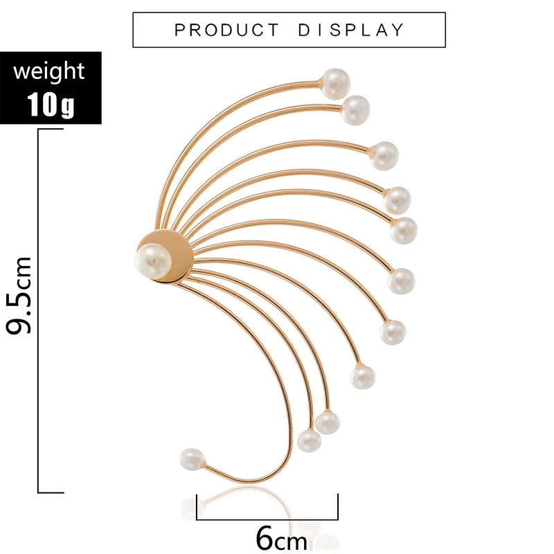 

Docona Trendy Gold Angel Wings Drop Dangle Earring for Women Girl Pearl Large Wing Pendant Earrings Brincos Party Jewelry 9486