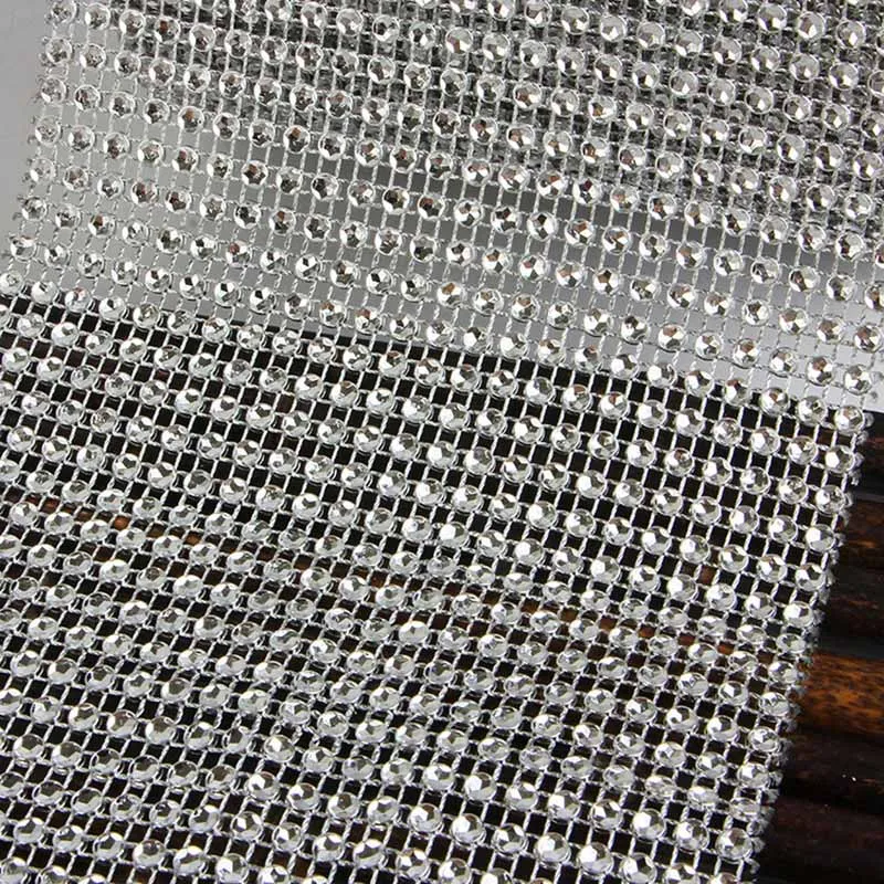 Модная кристаллическая Алмазная сетчатая Стразы лента для букета подсвечник