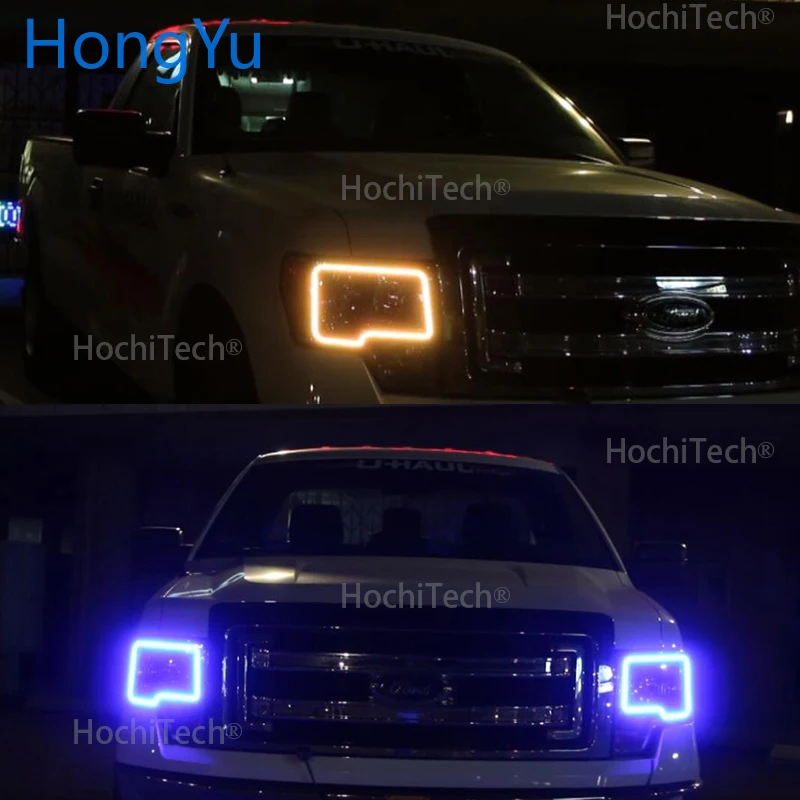 Для Ford F-150 F150 2009-2014 Автомобильный RGB многоцветный светодиодный кольцевой
