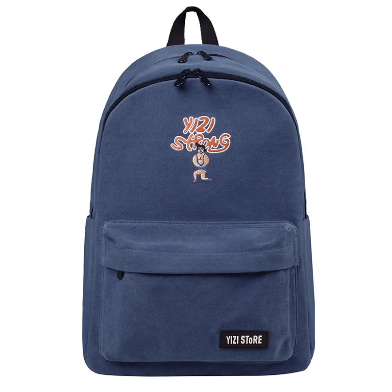 Mr.Strong backpack YIZISTORE творческий 15-дюймовые школьные сумки для подростков большой вместимости, рюкзак из неокрашенного полотна в Бодибилдинг серии - Цвет: Mr.Strong backpack