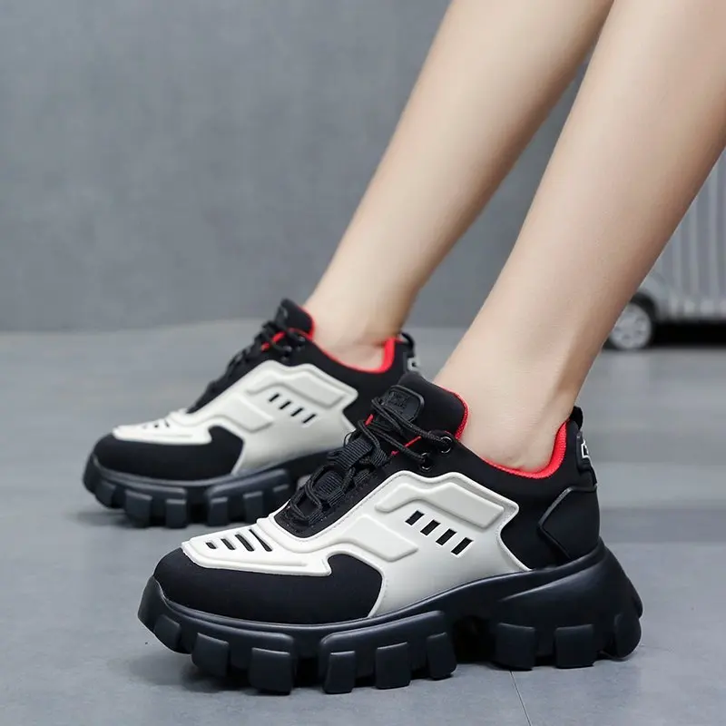 

Luxury Women Platform Sneakers Women's Sport Shoes Chunky Shoe Thick Heel Sneaker Creepers Woman Footwear Daddy New Designer