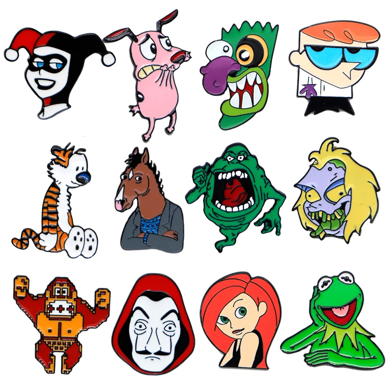 Милые ювелирные украшения DZ1324 в стиле аниме эмалированные броши брошь для одежды