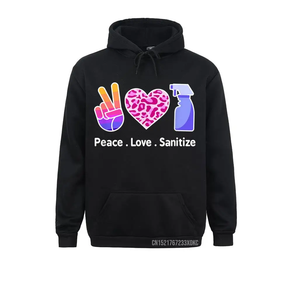 

Peace Love Sanitize Heart Cute Funny Sanitizer Hoodie 2021 Popular Customized Sweatshirts Men Hoodies Autumn Europe Sportswears