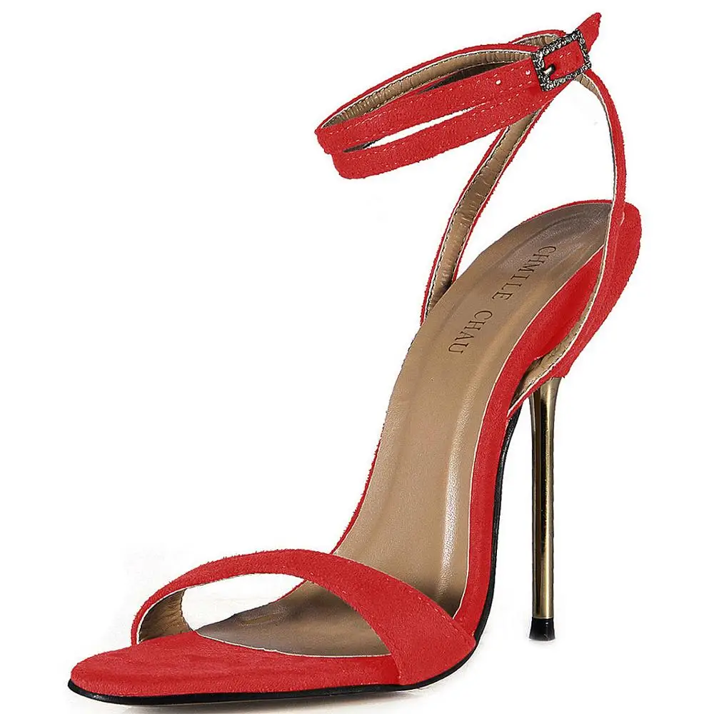 CHMILE CHAU/пикантные модные замшевые вечерние туфли Женские на высоком