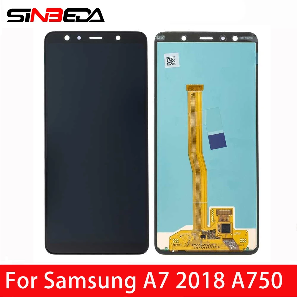 Супер AMOLED 6 0 &quotЖК-дисплей для SAMSUNG Galaxy A7 2018 ЖК-дисплей сенсорный экран дигитайзер