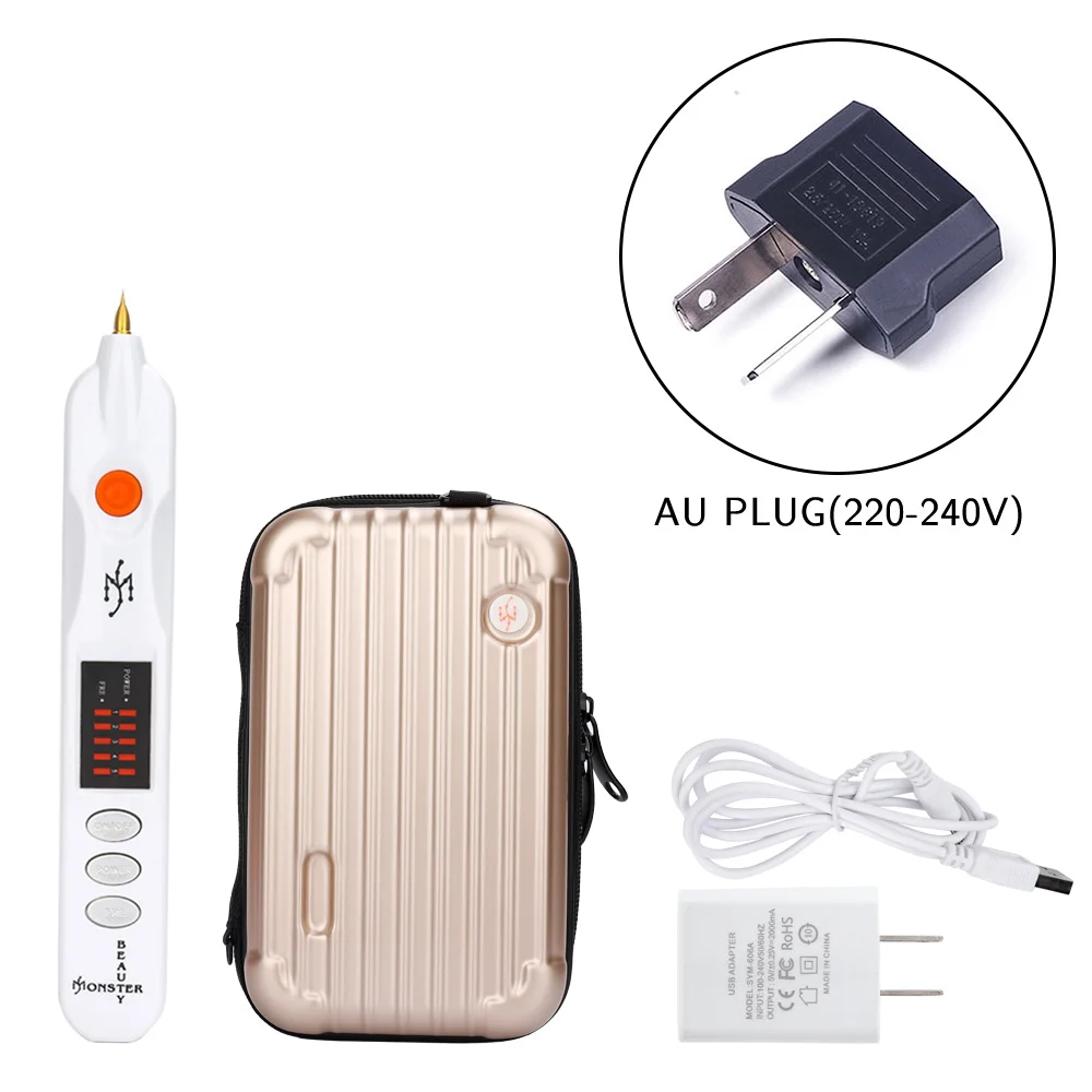 AU plug Storage case Deciniee плазменная ручка для удаления молей, бородавок, веснушек, тату, пятновыводитель для кожи, средство для ухода за кожей, подтягивающее кожу, машина для удаления морщин - Цвет: AU plug Storage case