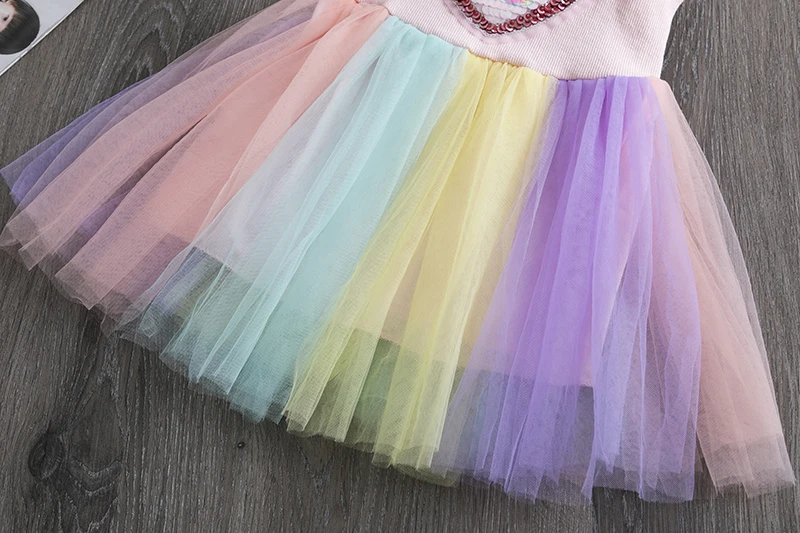 Unicorn Dress for Girls Summer Kids Dresses Children Clothing Little Princess Tutu Birthday Outfits Baby Casual Wear 2-7T | Детская