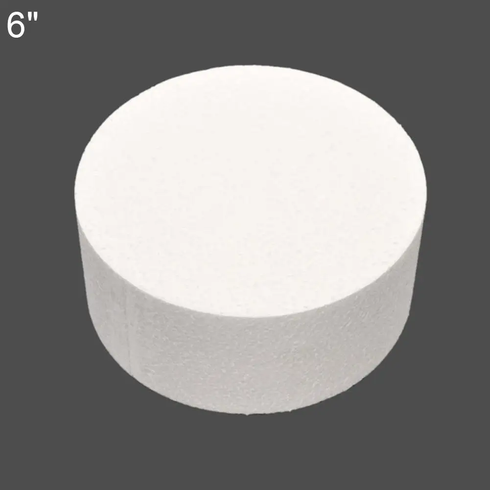 

4/6/8inch Round Styrofoam Foam Cake Dummy Flower Decor Practice Model