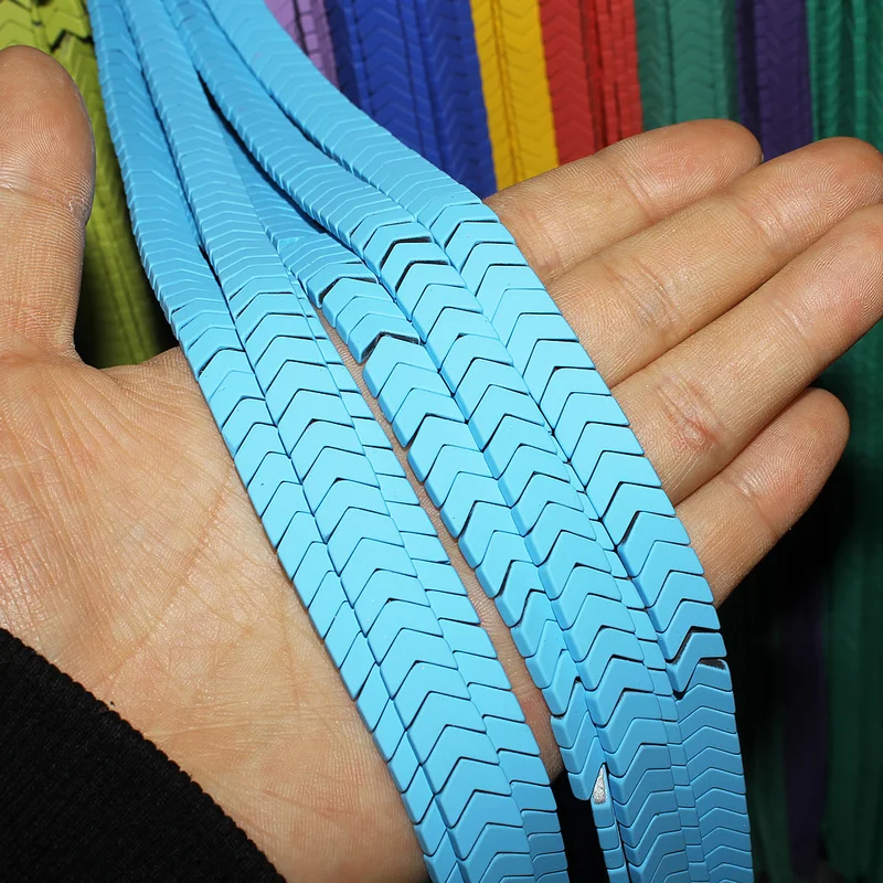 6 ~ 8 мм натуральный камень гематит свободные бусины яркие цвета матовая стрела