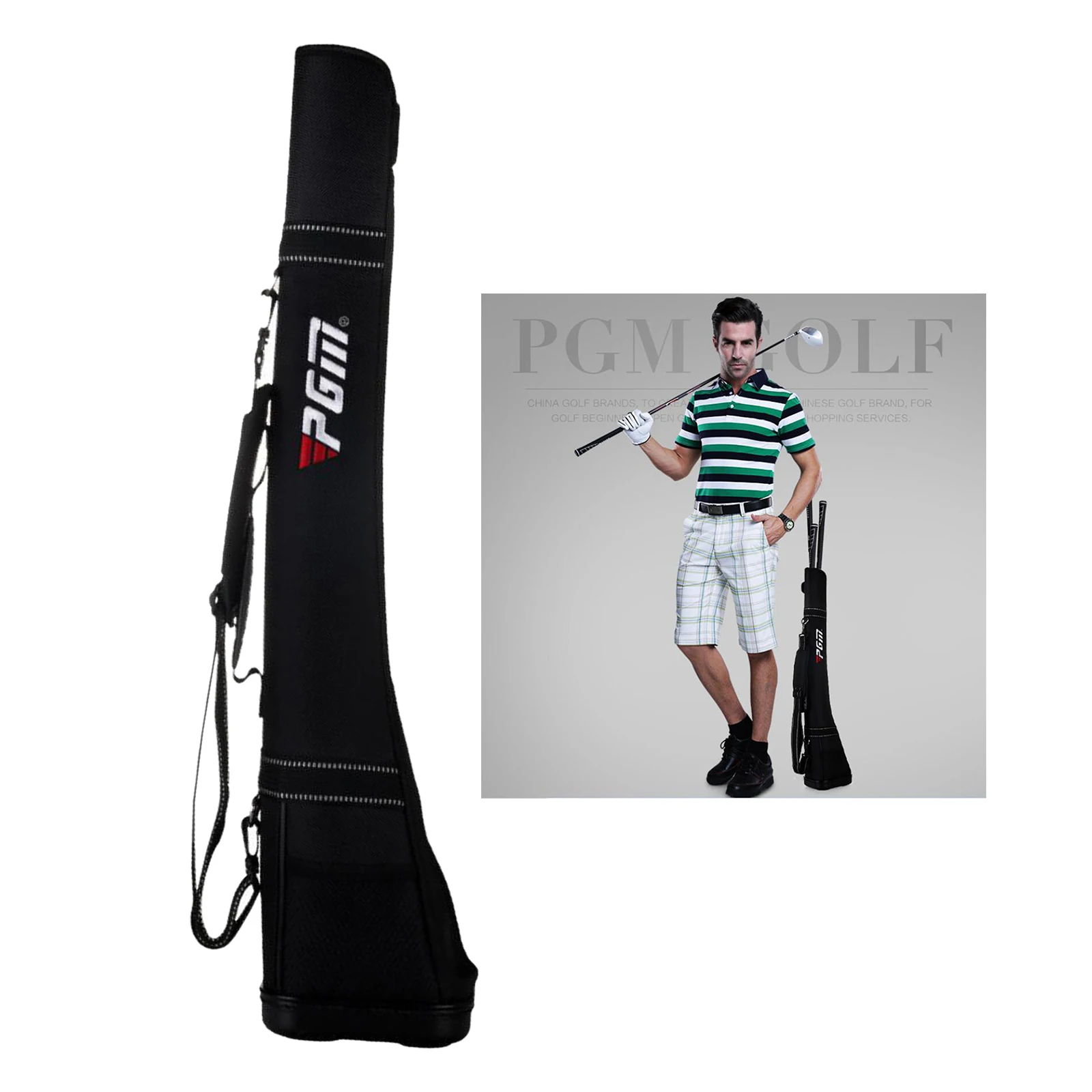 

Durable Golf Clubs Carry Bag Sunday Pack 4-5 Club Holder Traveling Carrier Case for Course Training, Practice Golfer Equipment