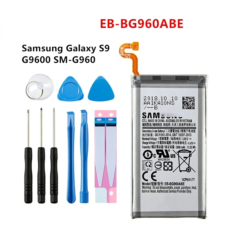 

Оригинальный телефон, аккумулятор емкостью 3000 мАч для Samsung Galaxy S9 G9600 EB-BG960ABE G960F G960 G960U G960W + Инструменты