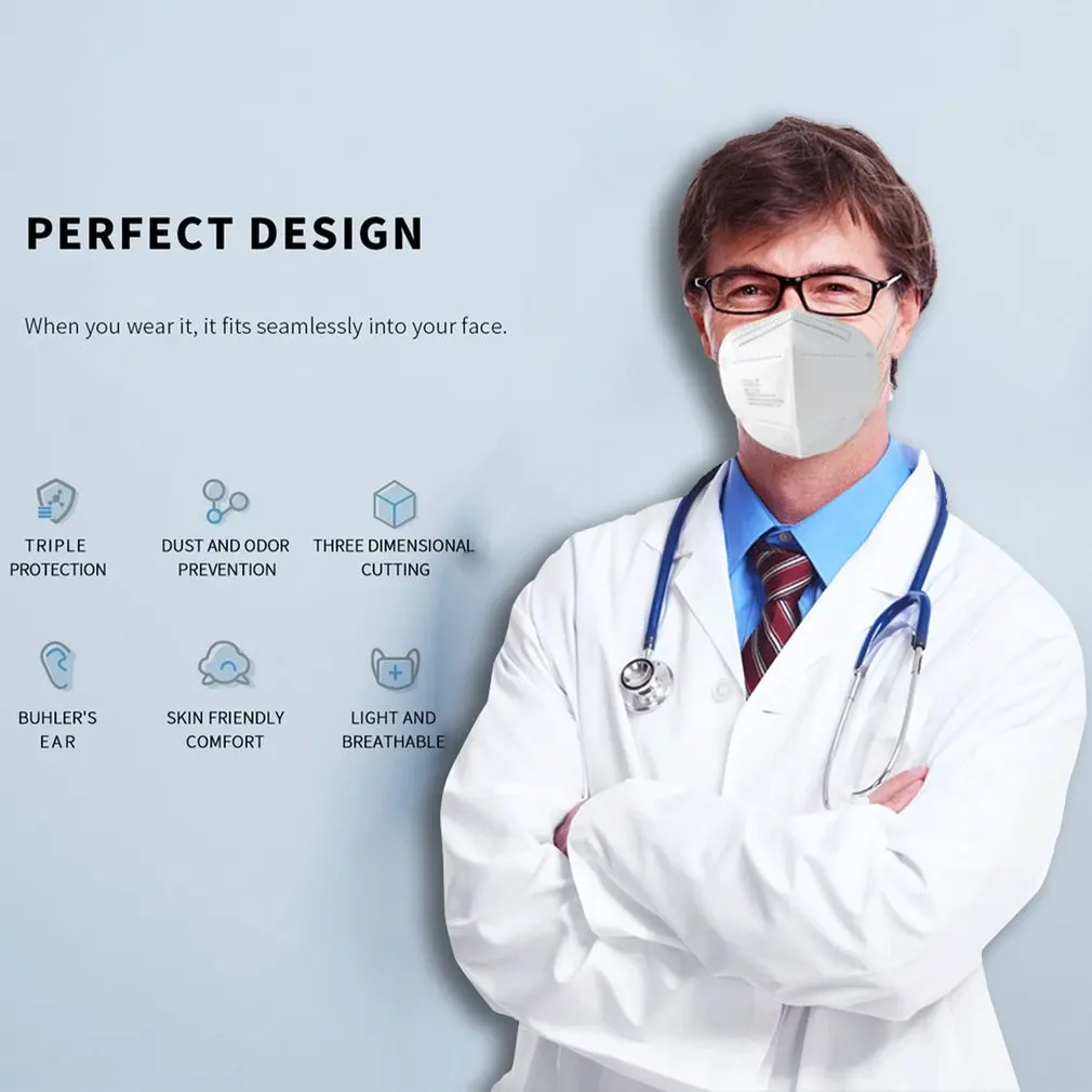 

FFP2 Masks Facial Mask 5 Layers Filter Protective Health Care CE Certified 95% Mascarillas Mouth Masks