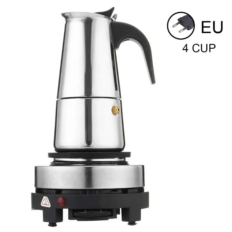 

4/6Cup Coffee Maker Pot Espresso Latte Percolator Electric Stove Home Office Kitchen Supplies Retailsale