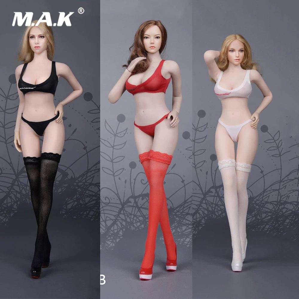 

FG067 1/6 Female Clothes Accessory Woman Bikini Seamless Stockings Underwear Suit Set Model For 12'' Action Figure Body In Stock