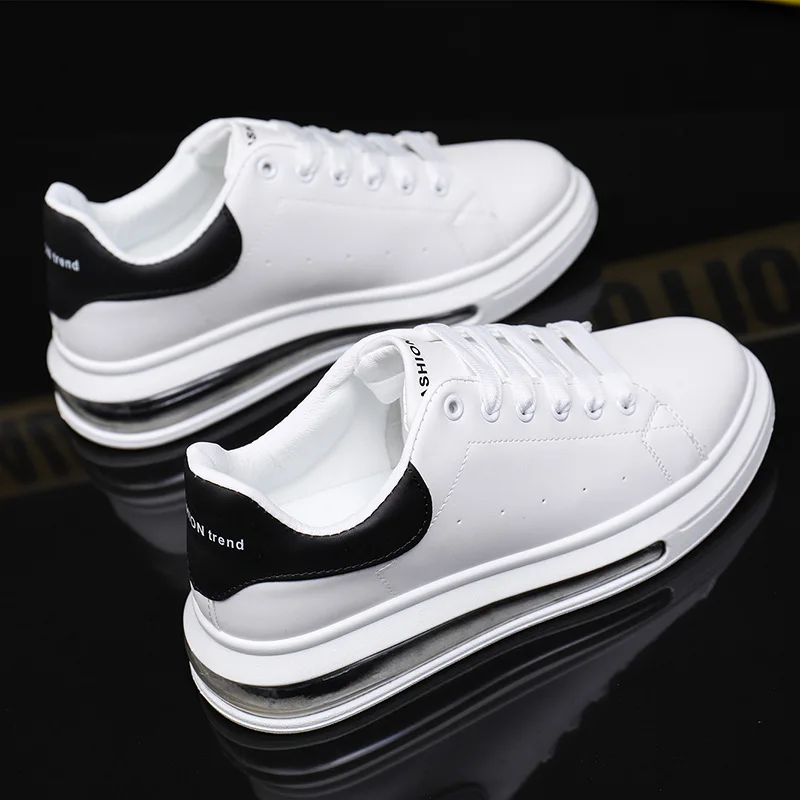 

Air-Cushioned White Shoes, Women's Platform Shoes, Men's Casual Shoes, Korean Sports Shoes, Men's Skateboarding Shoes