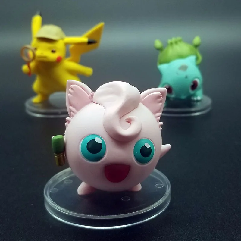 Мультфильм Jigglypuff Pika Bulbasaur Аниме Фигурки игрушки покемонов Коллекционная фигурка