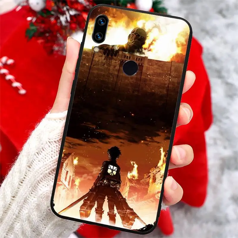 

Anime Japanese attack on Titan Phone Case For Xiaomi Redmi note 7 8 9 t k30 max3 9 s 10 pro lite